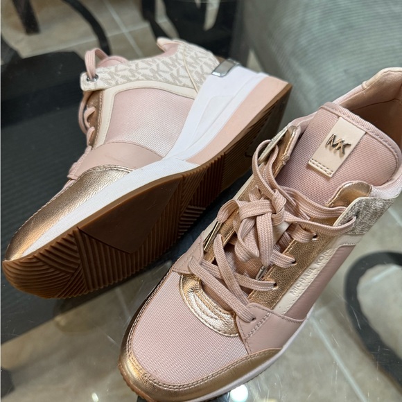 Michael Kors Shoes - Michael Kors Blush and Metallic Sneakers